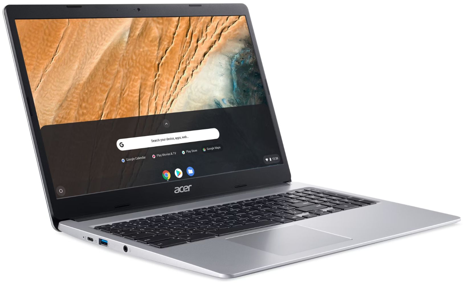 Acer Chromebook 315 CB315-3H Laptop 15.6" - Pure Silver - Intel Celeron N4020 1.1GHz - 4GB RAM - 64GB
