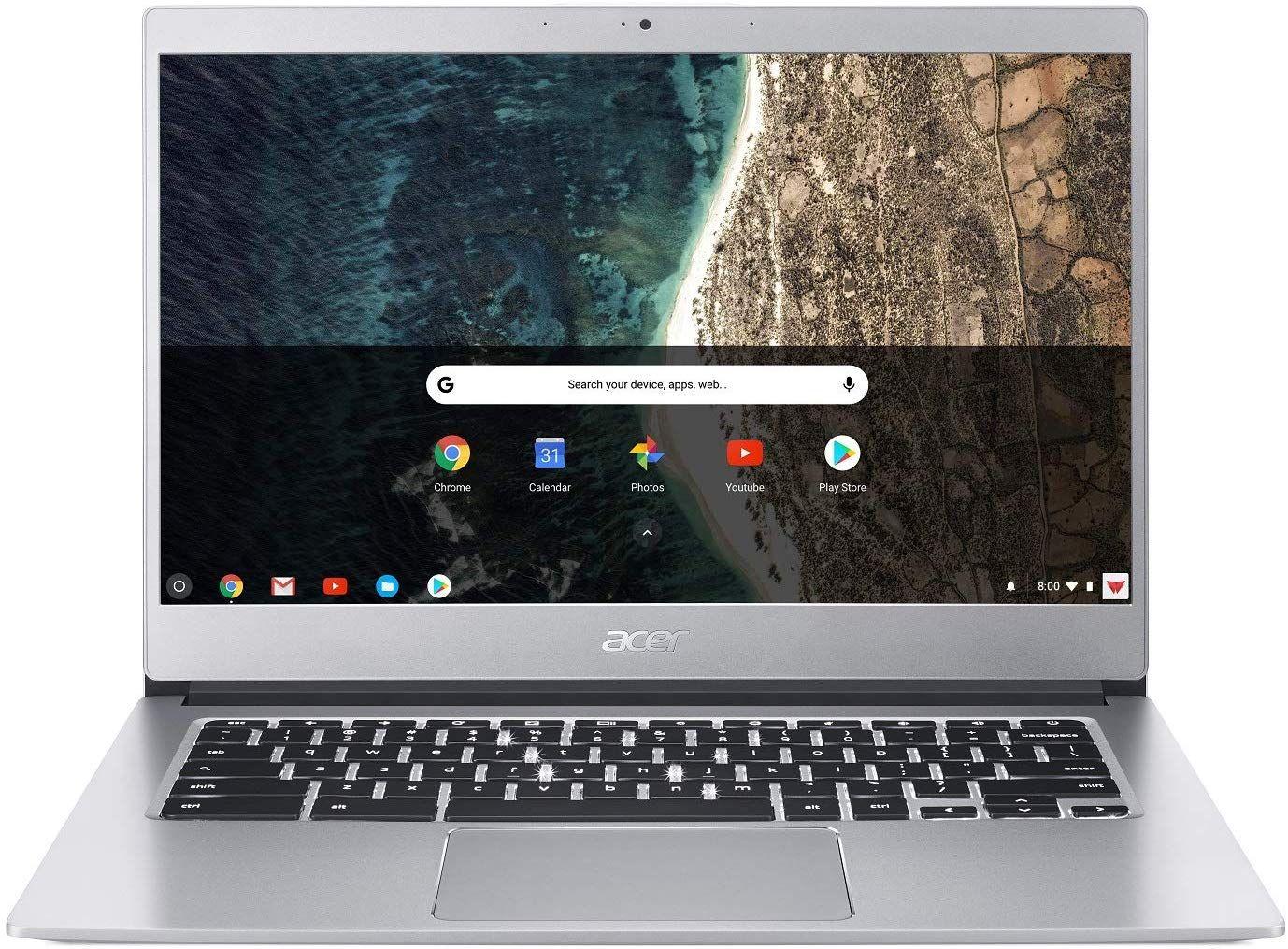 Acer Chromebook 514 CB514-1HT Laptop 14" - Silver - Intel Pentium N4200 1.1GHz - 4GB RAM - 64GB