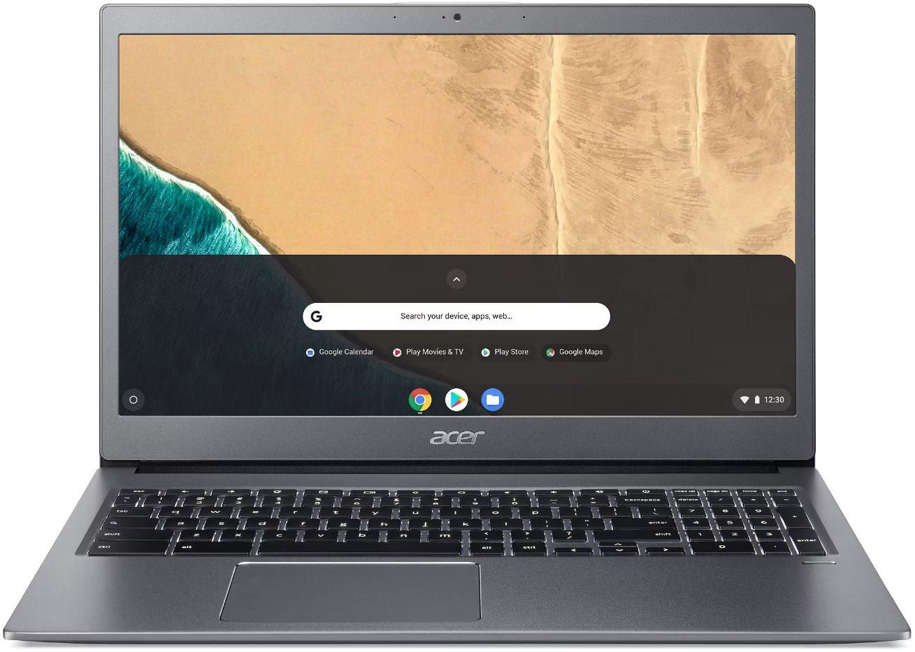Acer Chromebook 715 CB715-1W Laptop 15.6" - Steel Grey - Intel Core i3-8130U 2.2GHz - 8GB RAM - 64GB