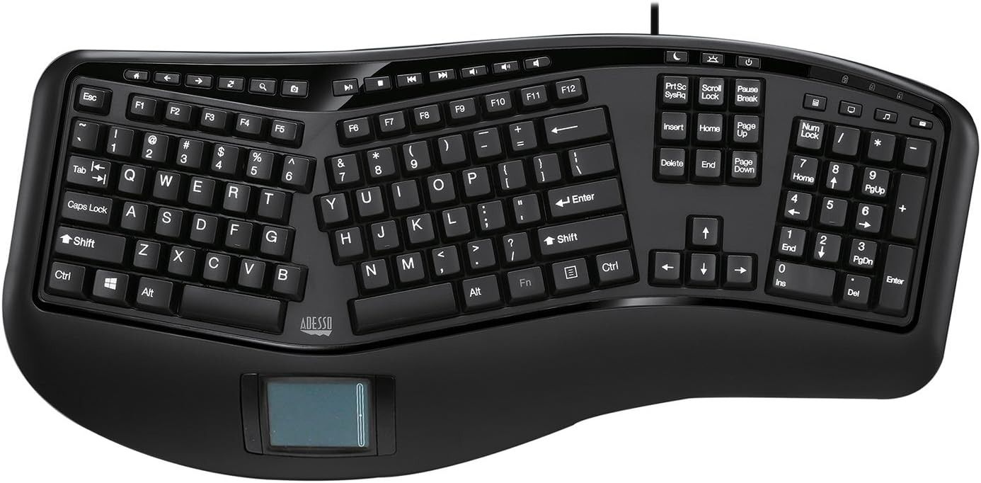 Adesso Adesso AKB-450UB Ergonomic Touchpad Keyboard