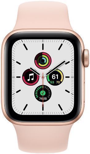 Apple Watch SE 1st Gen (2020) (GPS) - 32GB - 40mm - Gold Aluminum Case with Pink Sand Rubber Sport Band