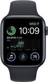 Apple Watch SE 2nd Gen (2022) (Cellular + GPS) - 32GB - 40mm - Midnight Aluminum Case with Midnight Rubber Sport Band - One Size