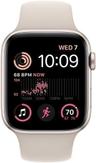Apple Watch SE 2nd Gen (2022) (GPS) - 32GB - 40mm - Starlight Aluminum Case with Starlight Rubber Sport Band - One Size
