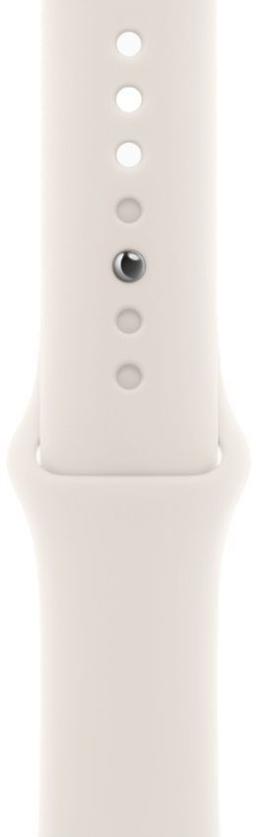 Apple Watch Series 10 (GPS) - 64GB - 42mm - Gold Titanium Case with Starlight Rubber Sport Band - One Size