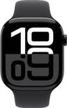 Apple Watch Series 10 (Cellular + GPS) - 64GB - 42mm - Jet Black Aluminum Case with Black Rubber Sport Band - One Size