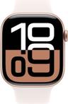 Apple Watch Series 10 (GPS) - 64GB - 42mm - Rose Gold Aluminum Case with Light Blush Rubber Sport Band - One Size