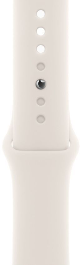 Apple Watch Series 10 (GPS) - 64GB - 42mm - Silver Aluminum Case with Starlight Rubber Sport Band - One Size