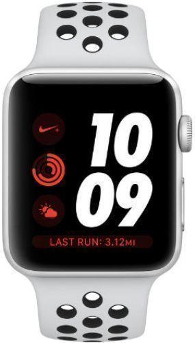 Apple Watch Series 3 (Cellular + GPS) - 16GB - 42mm - Silver Nike (Aluminum) Case with Pure Platinum/Black Rubber Nike Sport Band