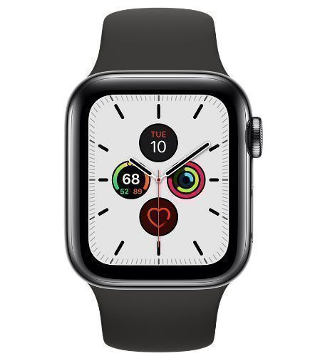 Apple Watch Series 5 (GPS) - 32GB - 40mm - Space Grey Aluminum Case with Black Rubber Sport Band