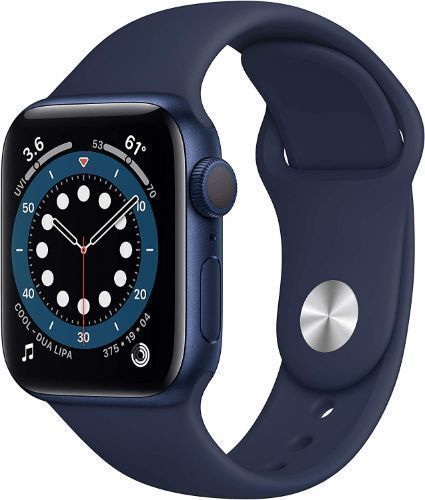 Apple Watch Series 6 (GPS) - 32GB - 44mm - Blue Aluminum Case with Blue Rubber Sport Band