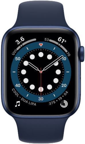 Apple Watch Series 6 (GPS) - 32GB - 40mm - Blue Aluminum Case with Deep Navy Rubber Sport Band
