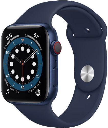 Apple Watch Series 6 (GPS) - 32GB - 40mm - Blue Aluminum Case with Deep Navy Rubber Sport Band