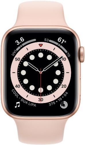 Apple Watch Series 6 (GPS) - 32GB - 44mm - Gold Aluminum Case with Pink Sand Rubber Sport Band