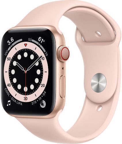 Apple Watch Series 6 (GPS) - 32GB - 44mm - Gold Aluminum Case with Pink Sand Rubber Sport Band