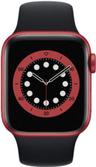 Apple Watch Series 6 (GPS) - 32GB - 44mm - Red Aluminum Case with Black Rubber Sport Band