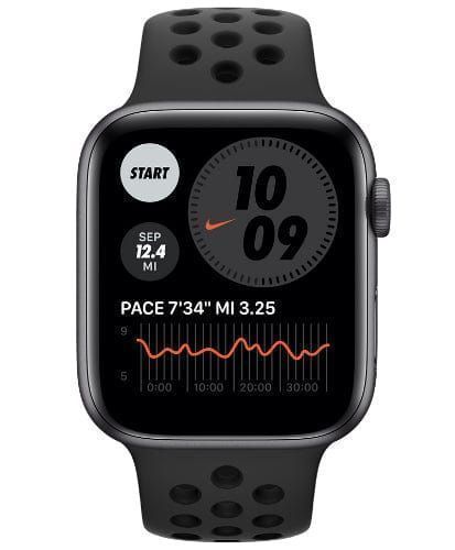 Apple Watch Series 6 (GPS) - 32GB - 40mm - Space Grey Nike (Aluminum) Case with Anthracite/Black Rubber Nike Sport Band