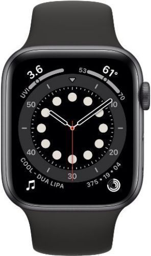 Apple Watch Series 6 (GPS) - 32GB - 44mm - Space Grey Aluminum Case with Black Rubber Sport Band