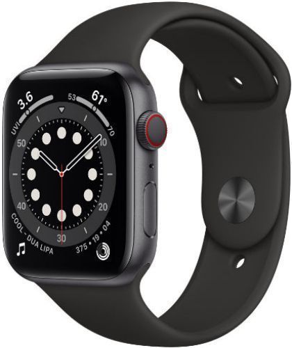 Apple Watch Series 6 (GPS) - 32GB - 44mm - Space Grey Aluminum Case with Black Rubber Sport Band