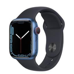 Apple Watch Series 7 (GPS) - 32GB - 41mm - Blue - Midnight Aluminum Case with Abyss Blue with Midnight Rubber Sport Band