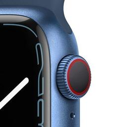 Apple Watch Series 7 (GPS) - 32GB - 41mm - Blue - Midnight Aluminum Case with Abyss Blue with Midnight Rubber Sport Band