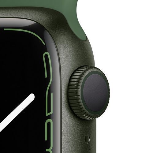 Apple Watch Series 7 (Cellular + GPS) - 32GB - 41mm - Green Aluminum Case with Clover Rubber Sport Band