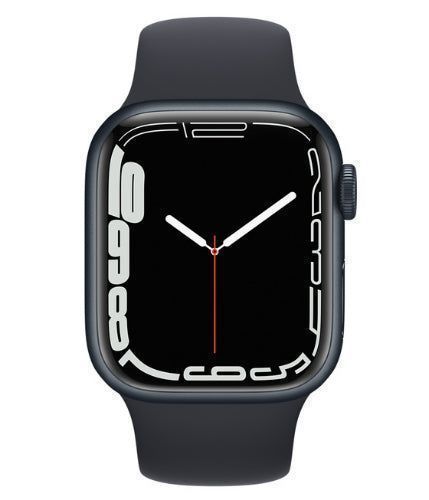 Apple Watch Series 7 (Cellular + GPS) - 32GB - 41mm - Midnight Aluminum Case with Midnight Rubber Sport Band