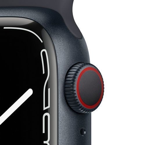 Apple Watch Series 7 (Cellular + GPS) - 32GB - 41mm - Midnight Aluminum Case with Midnight Rubber Sport Band