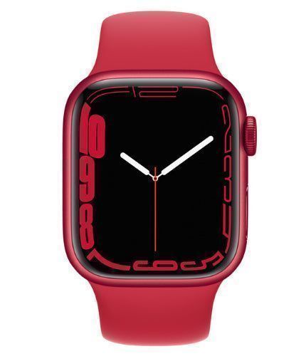 Apple Watch Series 7 (Cellular + GPS) - 32GB - 41mm - Red Aluminum Case with Red Rubber Sport Band
