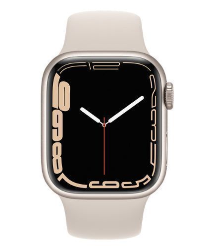 Apple Watch Series 7 (GPS) - 32GB - 41mm - Starlight Aluminum Case with Starlight Rubber Sport Band