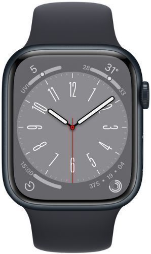 Apple Watch Series 8 (GPS) - 32GB - 45mm - Midnight Aluminum Case with Midnight Rubber Sport Band