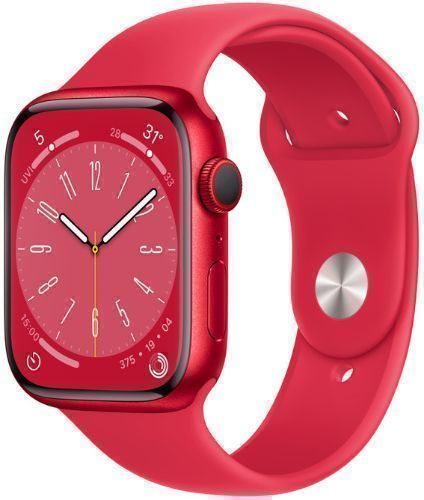 Apple Watch Series 8 (GPS) - 32GB - 41mm - Red Aluminum Case with Red Rubber Sport Band