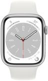 Apple Watch Series 8 (GPS) - 32GB - 41mm - Silver Aluminum Case with White Rubber Sport Band