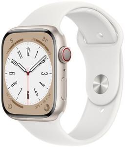Apple Watch Series 8 (GPS) - 32GB - 41mm - Starlight Aluminum Case with White Rubber Sport Band