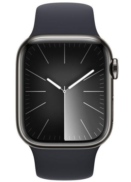 Apple Watch Series 9 (GPS) - 64GB - 45mm - Graphite Aluminum Case with Midnight Rubber Sport Band - One Size