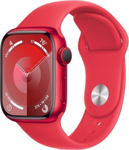 Apple Watch Series 9 (GPS) - 64GB - 45mm - Red Aluminum Case with Red Rubber Sport Band - One Size