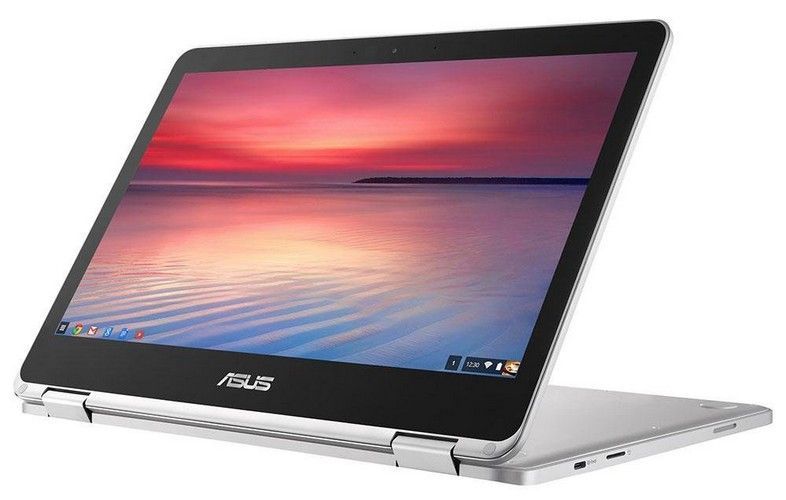 Asus Chromebook Flip C302A Laptop 12.5" - Silver - Intel Core m3-6Y30 2.2GHz - 4GB RAM - 64GB