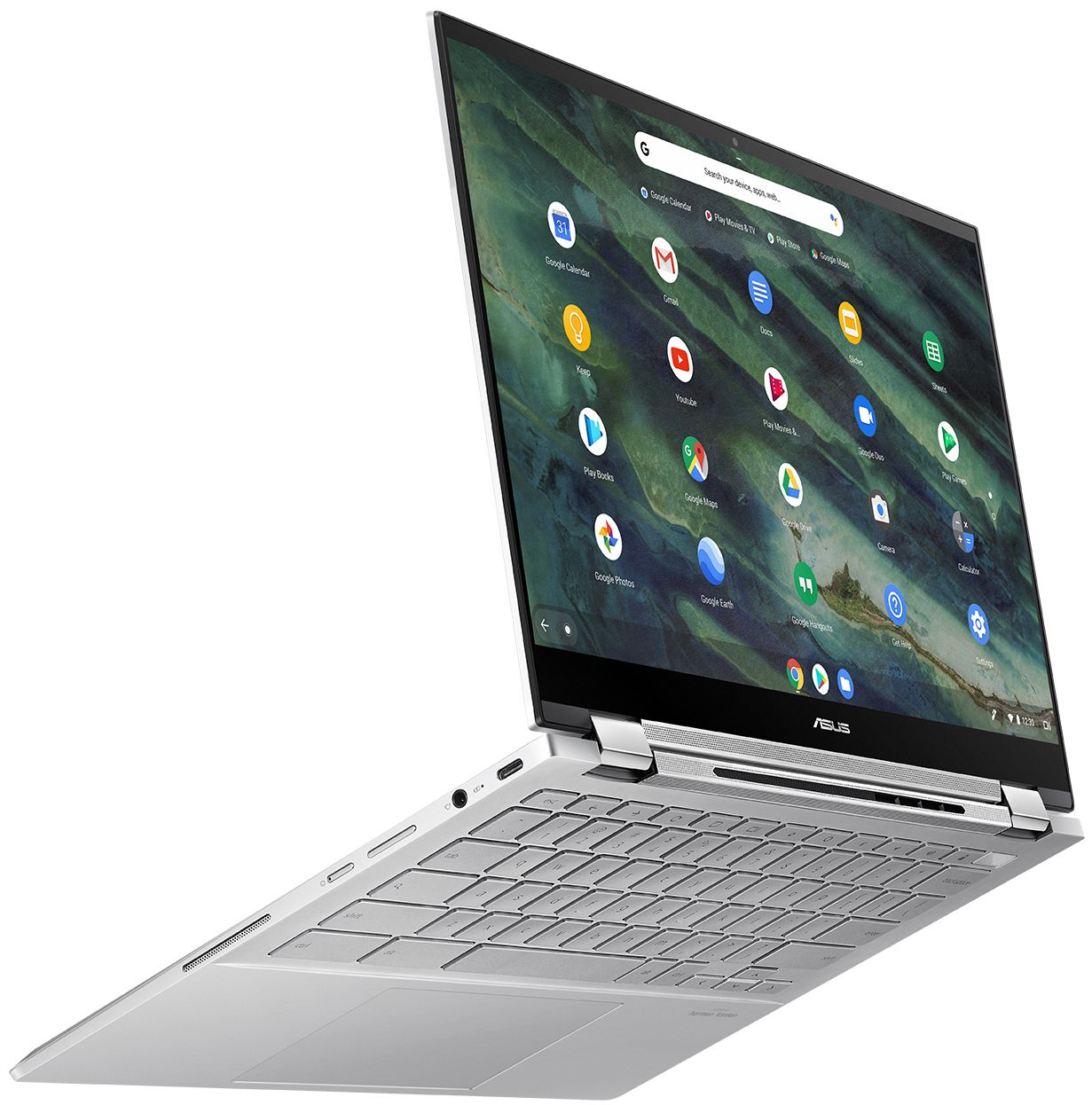 Asus Chromebook Flip C436FA Laptop 14" - Transparent Silver - Intel Core i5-10210U 1.6GHz - 8GB RAM - 128GB