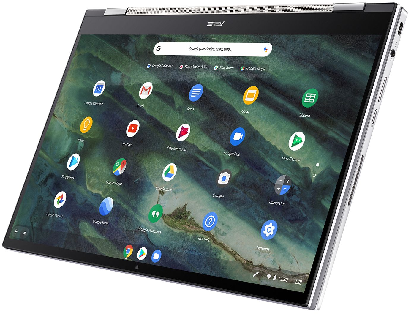 Asus Chromebook Flip C436FA Laptop 14" - Transparent Silver - Intel Core i5-10210U 1.6GHz - 8GB RAM - 128GB