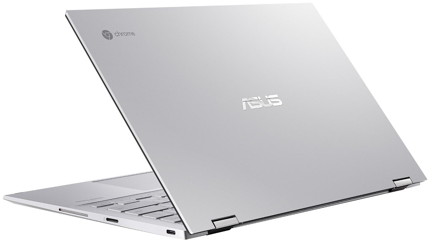 Asus Chromebook Flip C436FA Laptop 14" - Transparent Silver - Intel Core i5-10210U 1.6GHz - 8GB RAM - 128GB