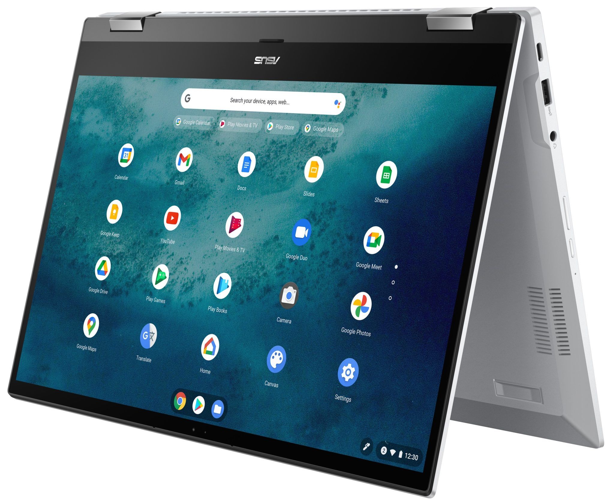 Asus Chromebook Flip CX5 CX5500 Laptop 14" - Immersive White - Intel Core i3-1115G4 3.0GHz - 8GB RAM - 128GB