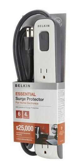 Belkin 6 Outlets 630 j Surge Suppressor 4ft