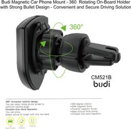 Magnetic Bullet Car Mount Holder (CM521B) - Black - Brand New