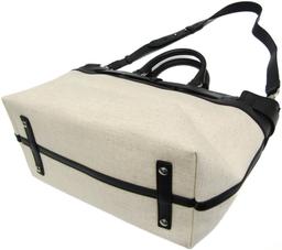 Burberry Leather Canvas Handbag Shoulder Bag