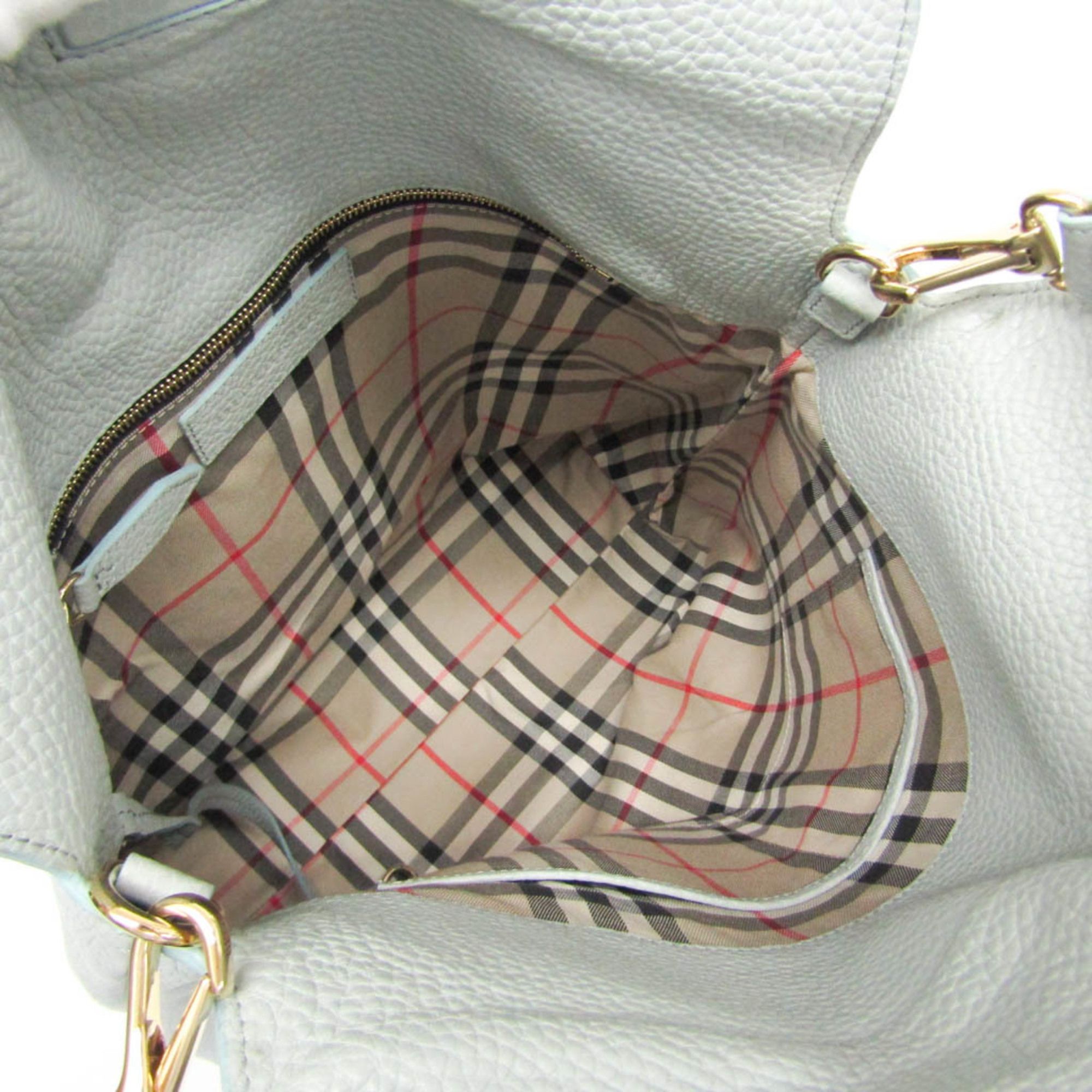 Burberry Leather Hobo Shoulder Bag