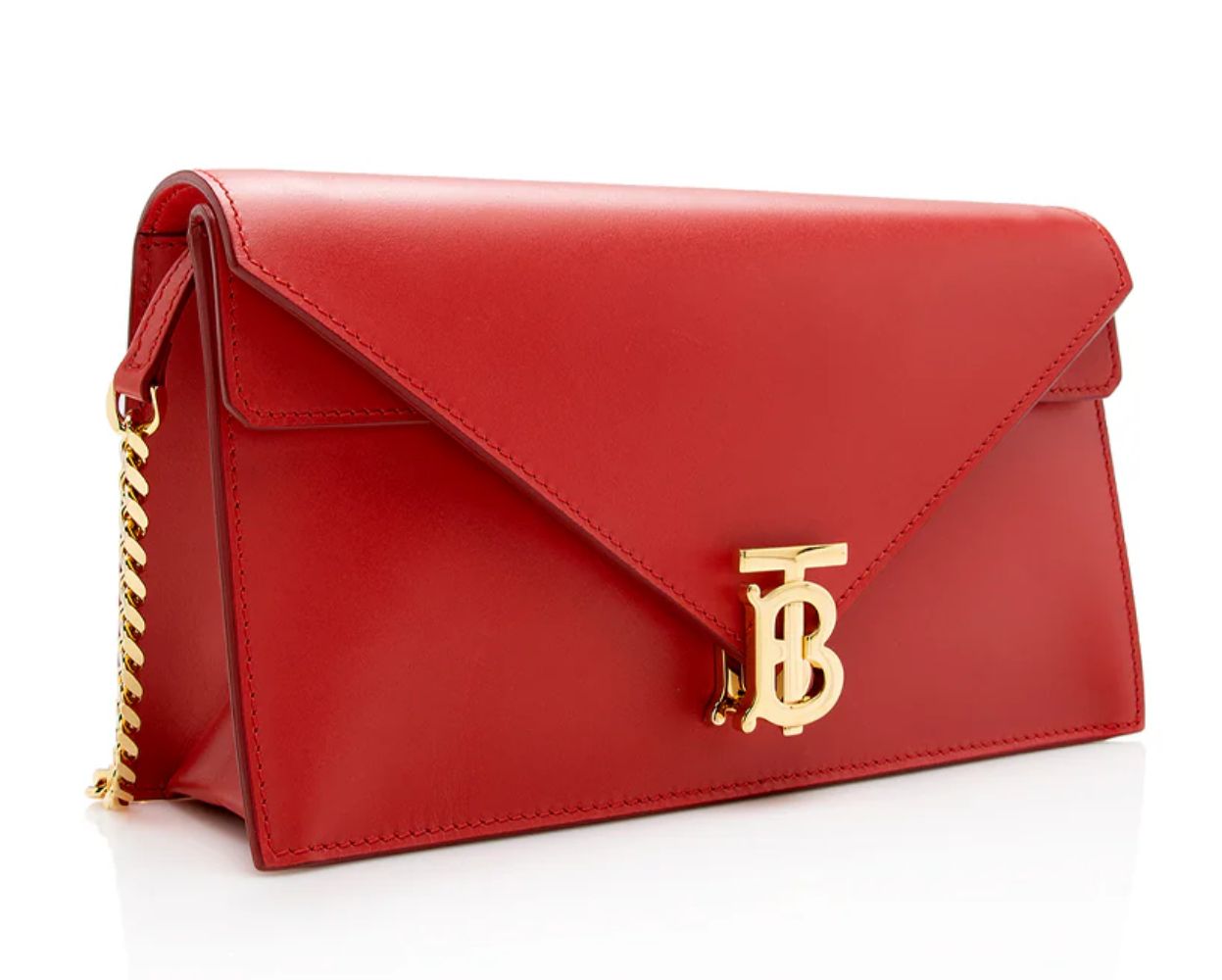 Burberry Leather TB Envelope Chain Shoulder Bag