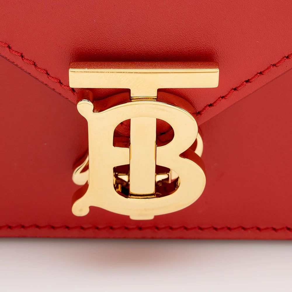 Burberry Leather TB Envelope Chain Shoulder Bag