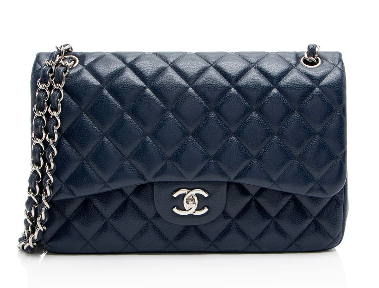 Chanel Caviar Leather Classic Jumbo Double Flap Bag