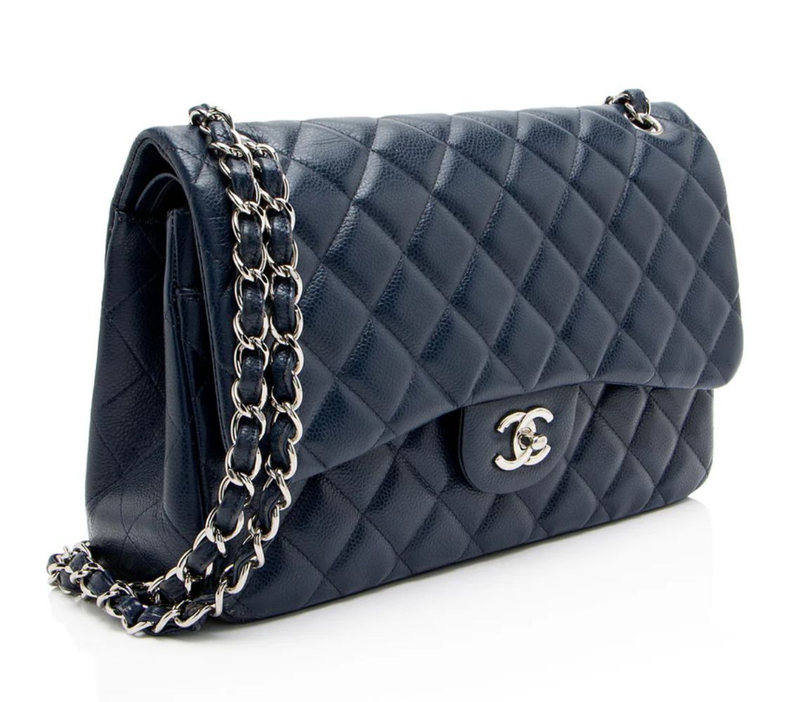 Chanel Caviar Leather Classic Jumbo Double Flap Bag