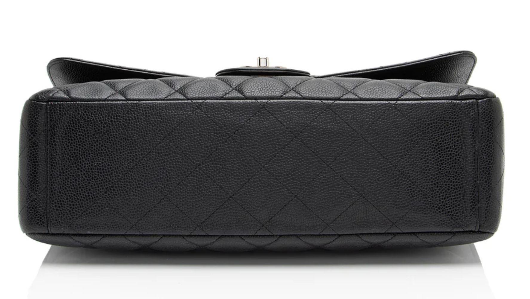 Refurbished Chanel Caviar Leather Classic Maxi Single Flap Bag - Reebelo United Kingdom