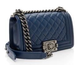 Refurbished Chanel Lambskin Small Boy Bag - Reebelo United Kingdom